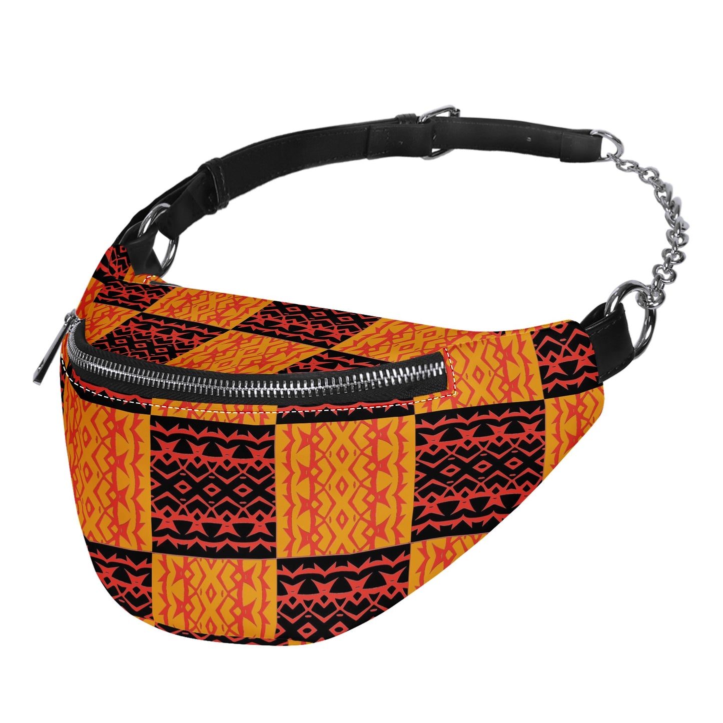 Black and Orange Tribal - Fashion Fanny Pack