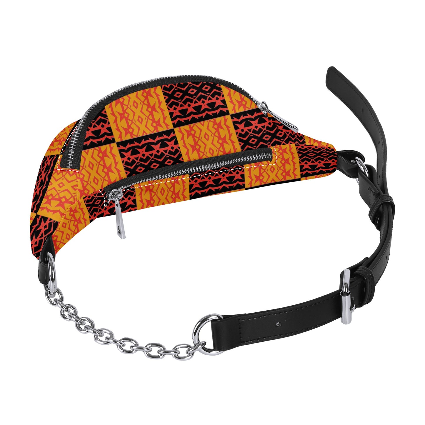 Black and Orange Tribal - Fashion Fanny Pack