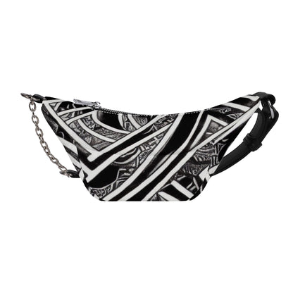 Black and White Polynesian Fashion Fanny bag