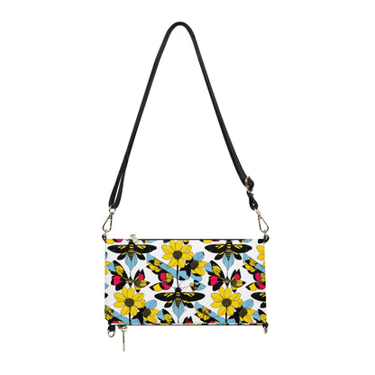 Bees and Sunflowers Foldable Cross Body Handbags