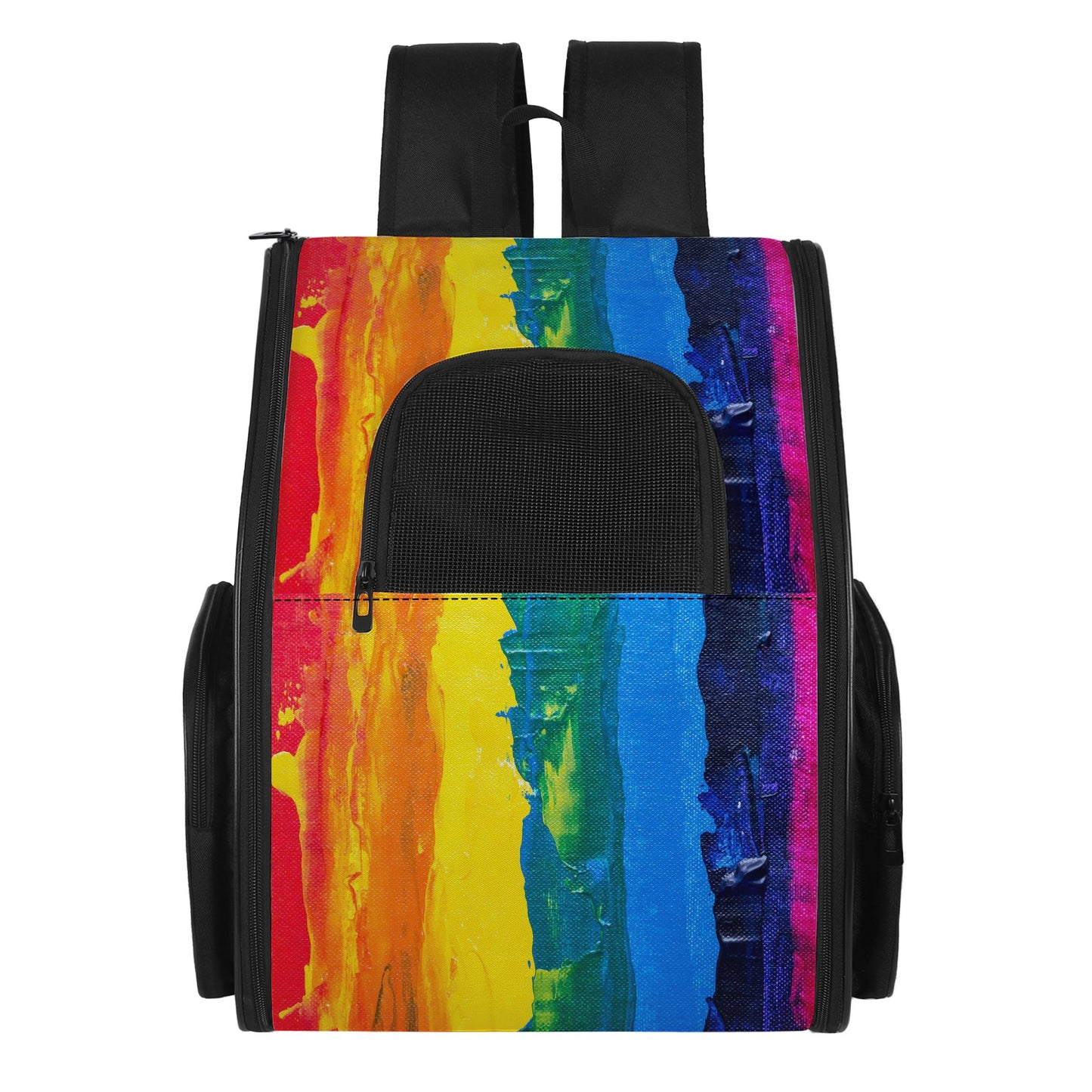 Rainbow Painting Pet Carrier Backpack