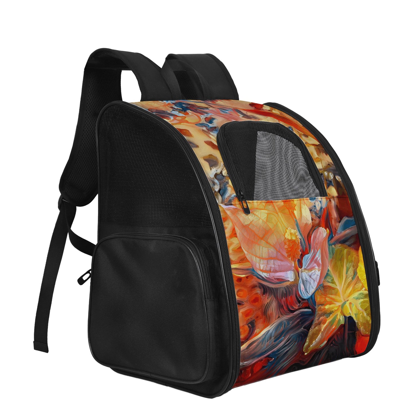 Golden Peace Lily Pet Carrier Backpack