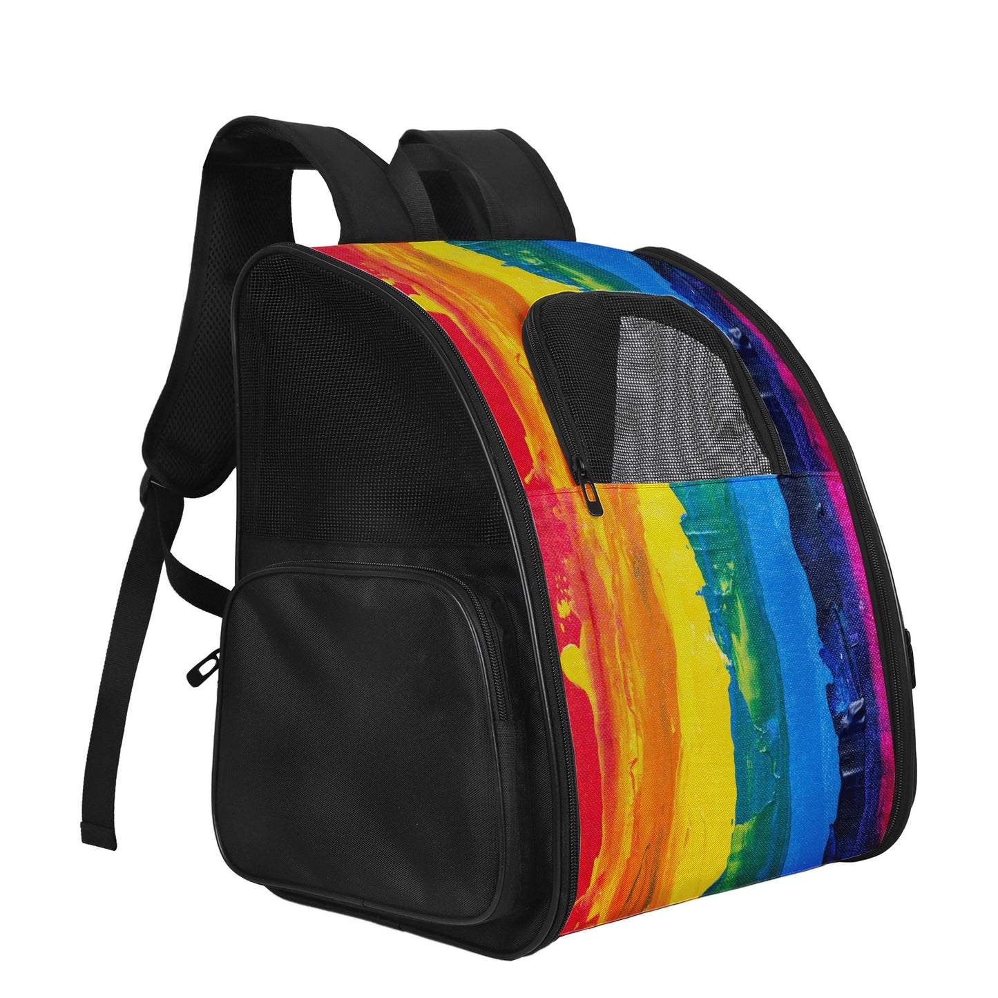 Rainbow Painting Pet Carrier Backpack