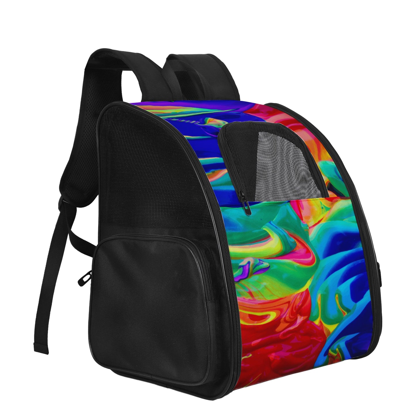 Rainbow Confusion Pet Carrier Backpack