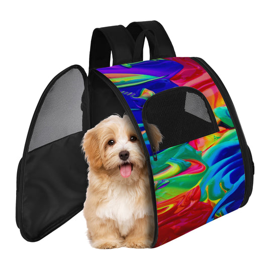 Rainbow Confusion Pet Carrier Backpack