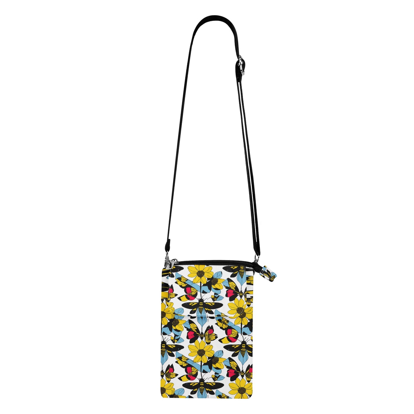 Luxtrini Bees and Sunflowers Cloth Crossbody Bag