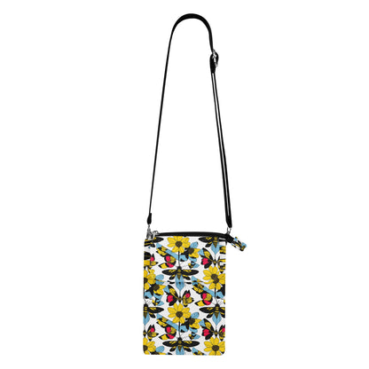 Luxtrini Bees and Sunflowers Cloth Crossbody Bag