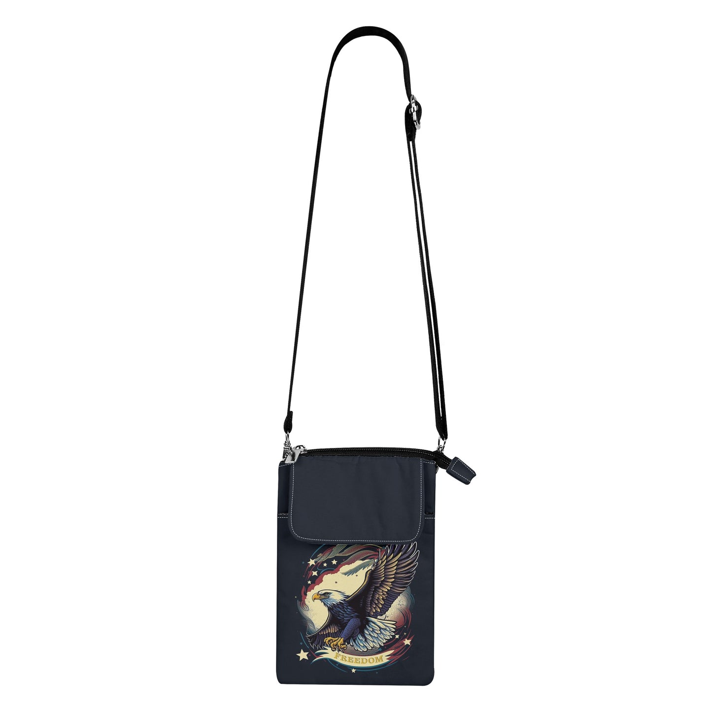 Freedom Flyer: Celebrating the Bald Eagle as a Symbol of Freedom and Strength in the USA Cloth Crossbody Bag