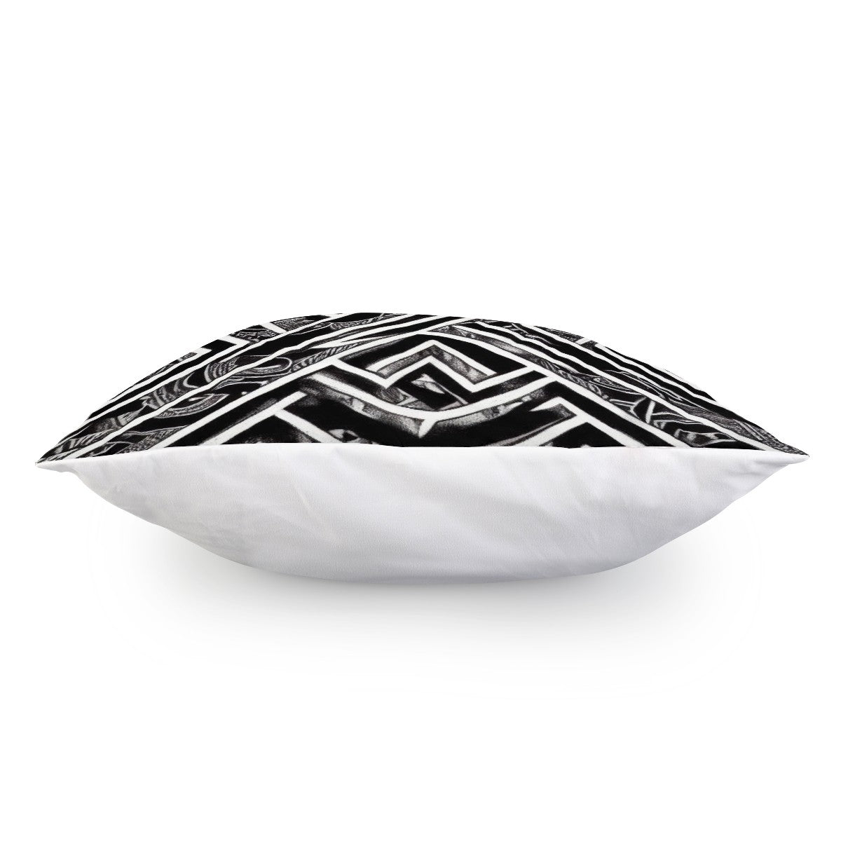 Black and White Polynesian Pillow Cover