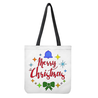 Cloth Tote Bags - Merry Christmas - Luxtrini, LLC