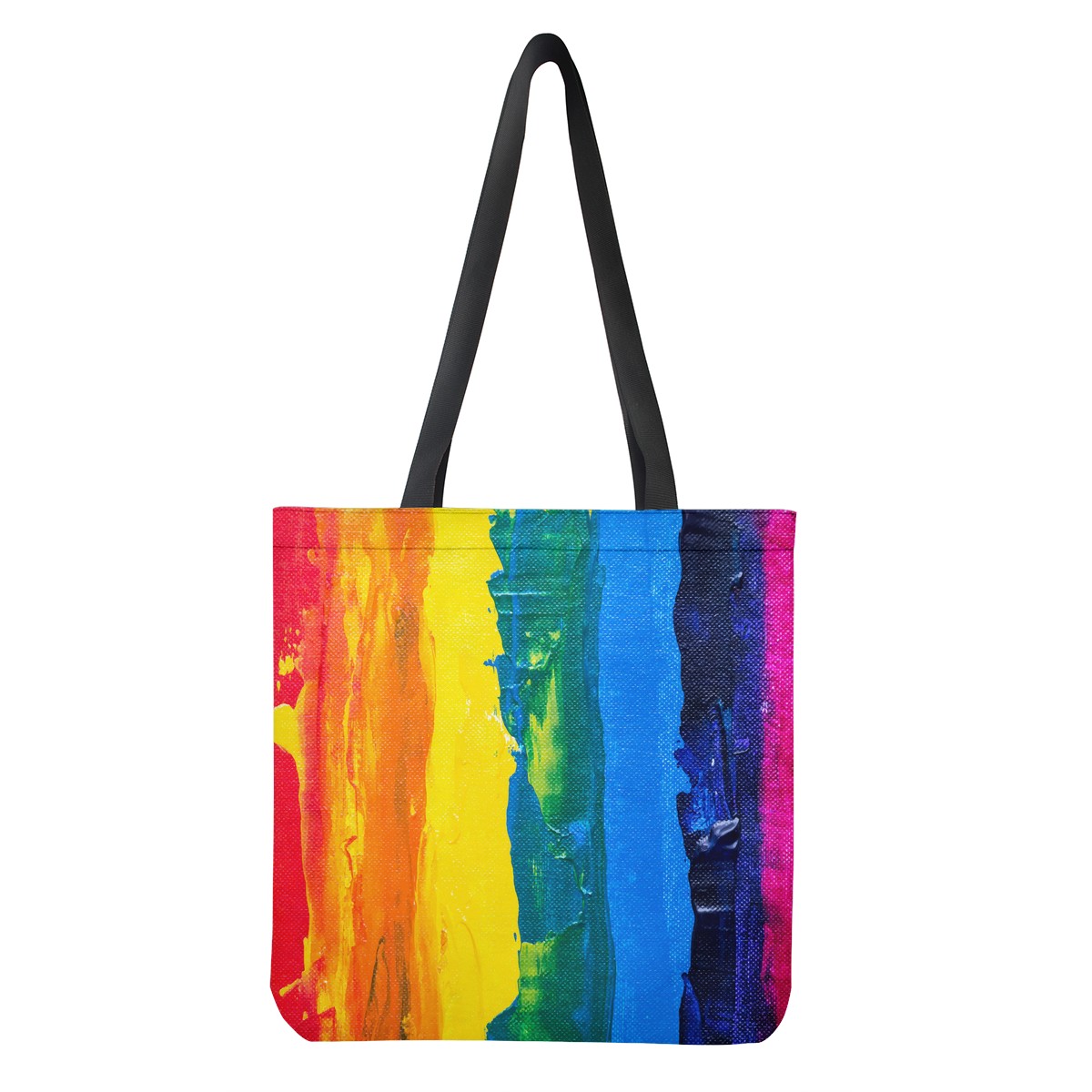 Rainbow Painting Cloth Tote Bags