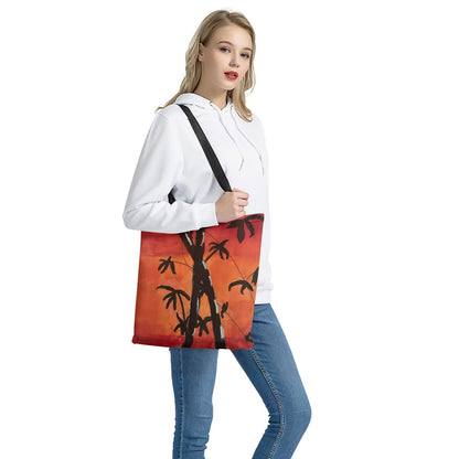 Bamboo at Sunset Cloth Tote Bags - shopping bag