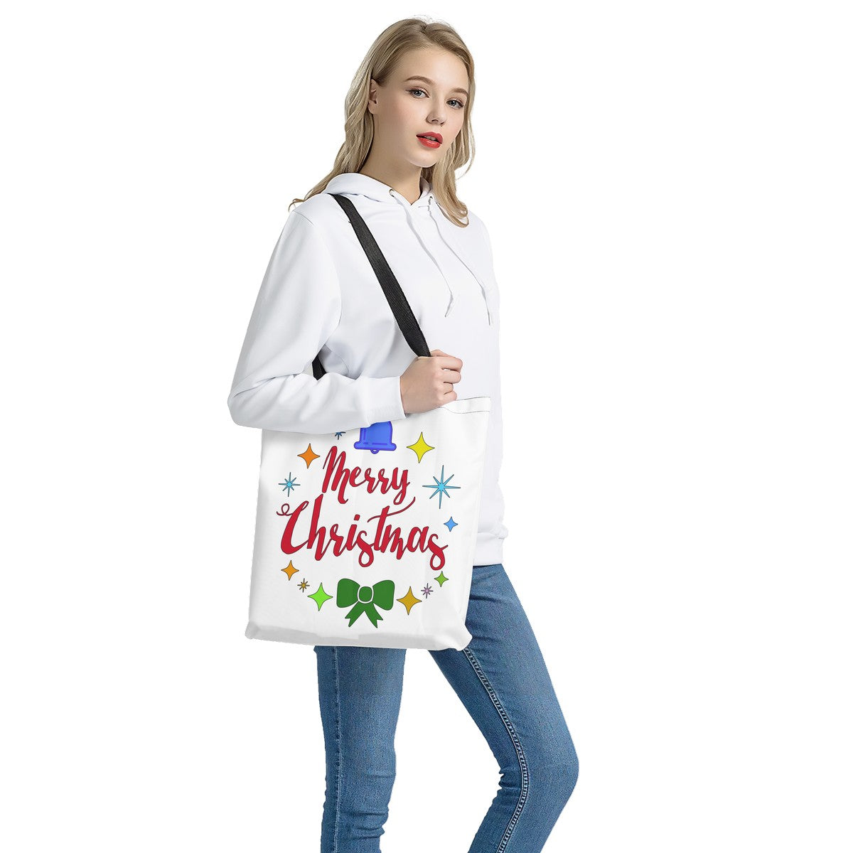 Cloth Tote Bags - Merry Christmas - Luxtrini, LLC