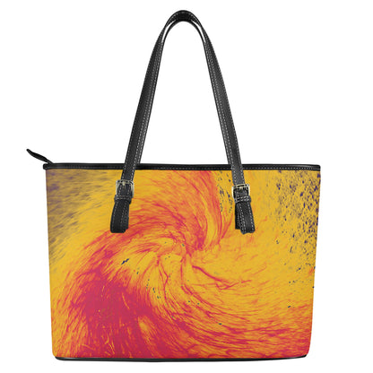 Pele's Fire Leather Tote Bags - Luxtrini, LLC