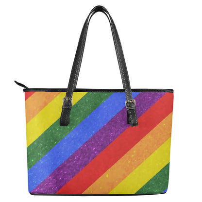 Leather Tote Bags - LGBT Pride Motif - Luxtrini, LLC