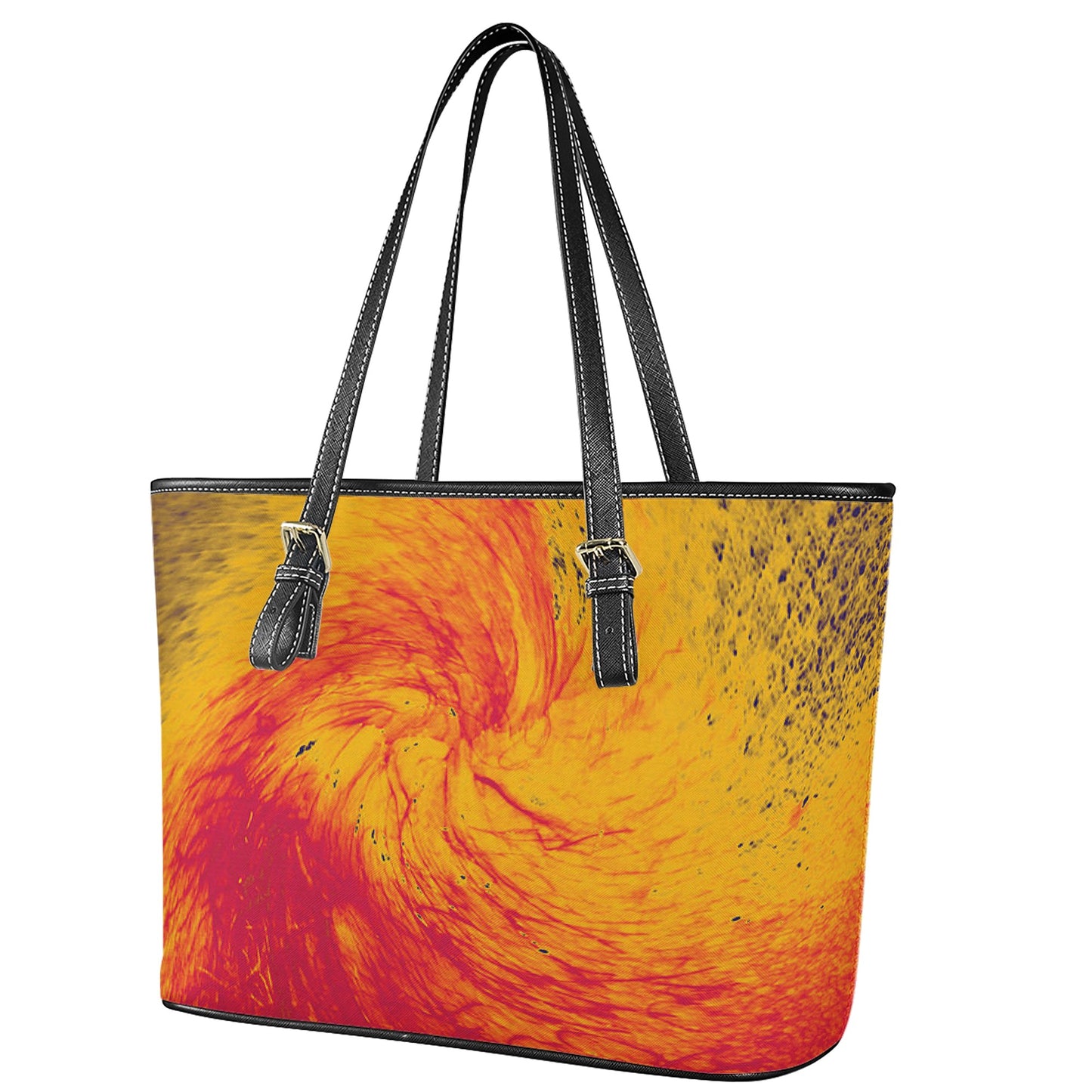 Pele's Fire Leather Tote Bags - Luxtrini, LLC