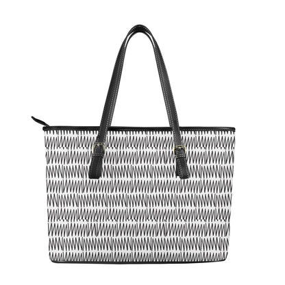 African Mud Print #19 Leather Tote Bags - Luxtrini, LLC