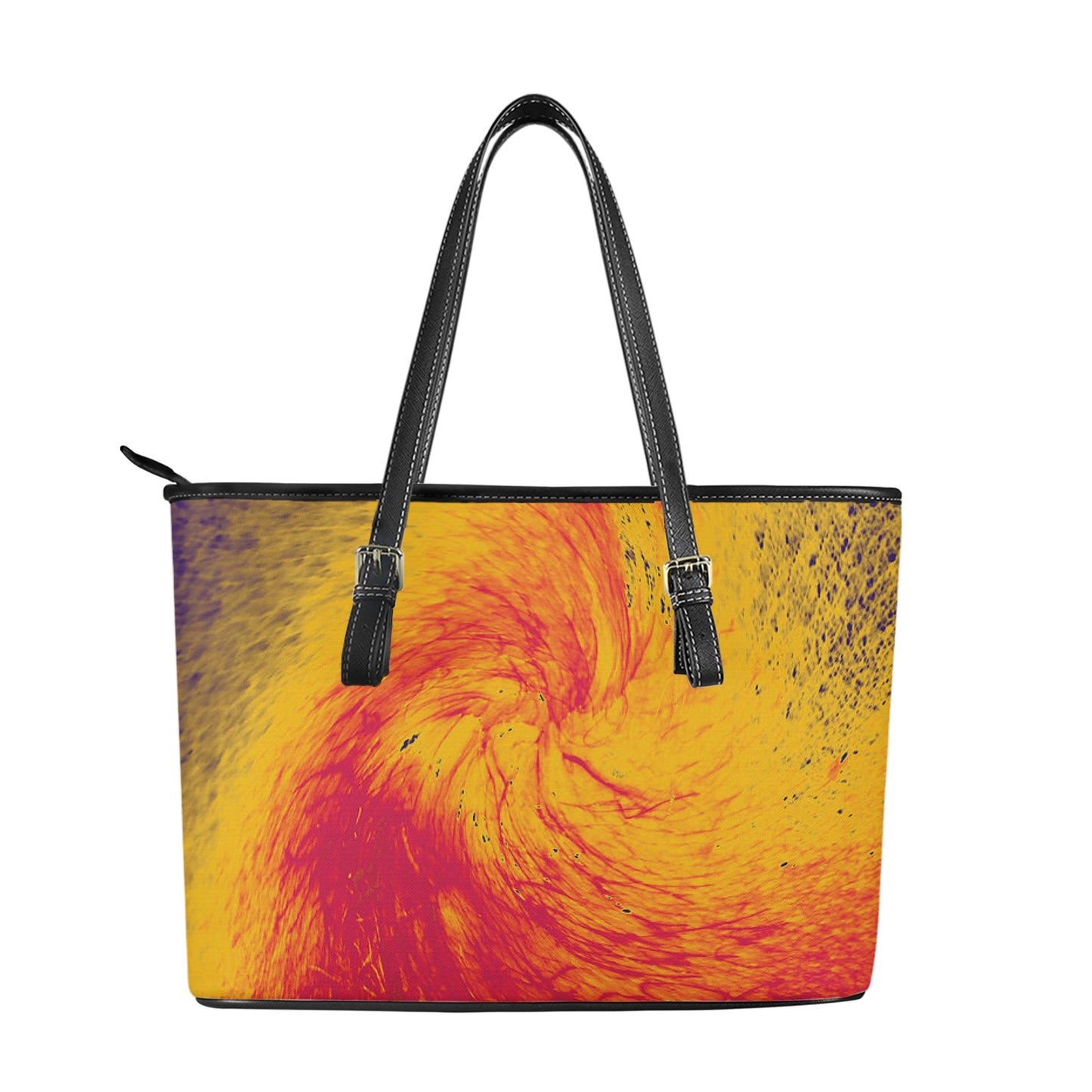 Pele's Fire Leather Tote Bags - Luxtrini, LLC