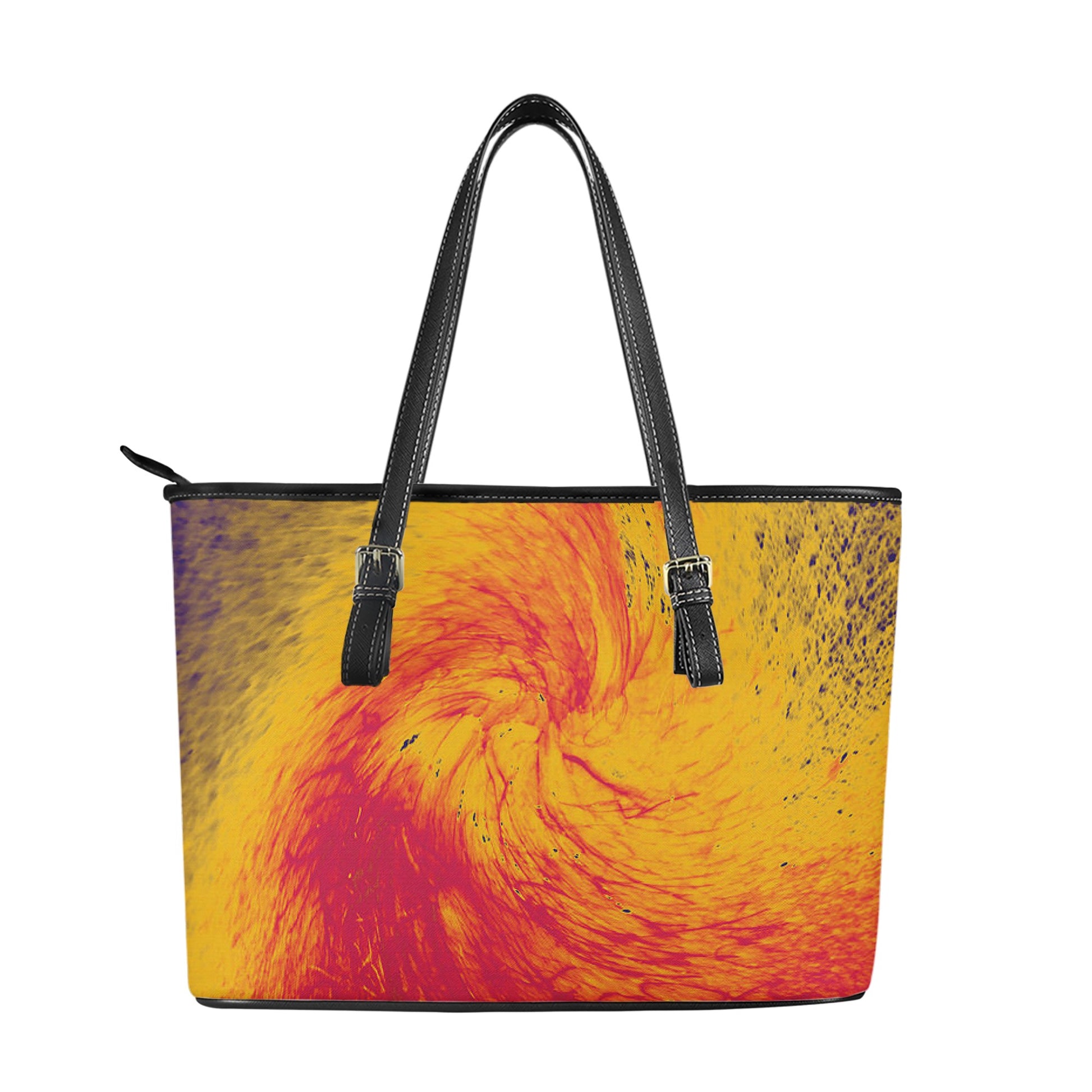 Pele's Fire Leather Tote Bags - Luxtrini, LLC