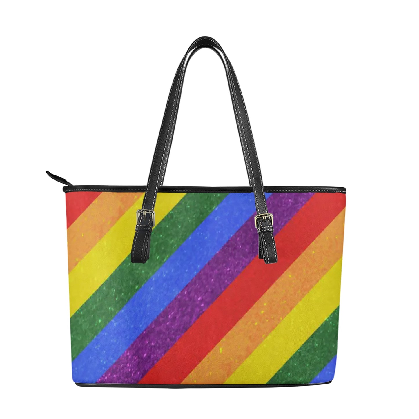 Leather Tote Bags - LGBT Pride Motif - Luxtrini, LLC