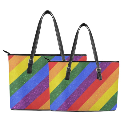 Leather Tote Bags - LGBT Pride Motif - Luxtrini, LLC