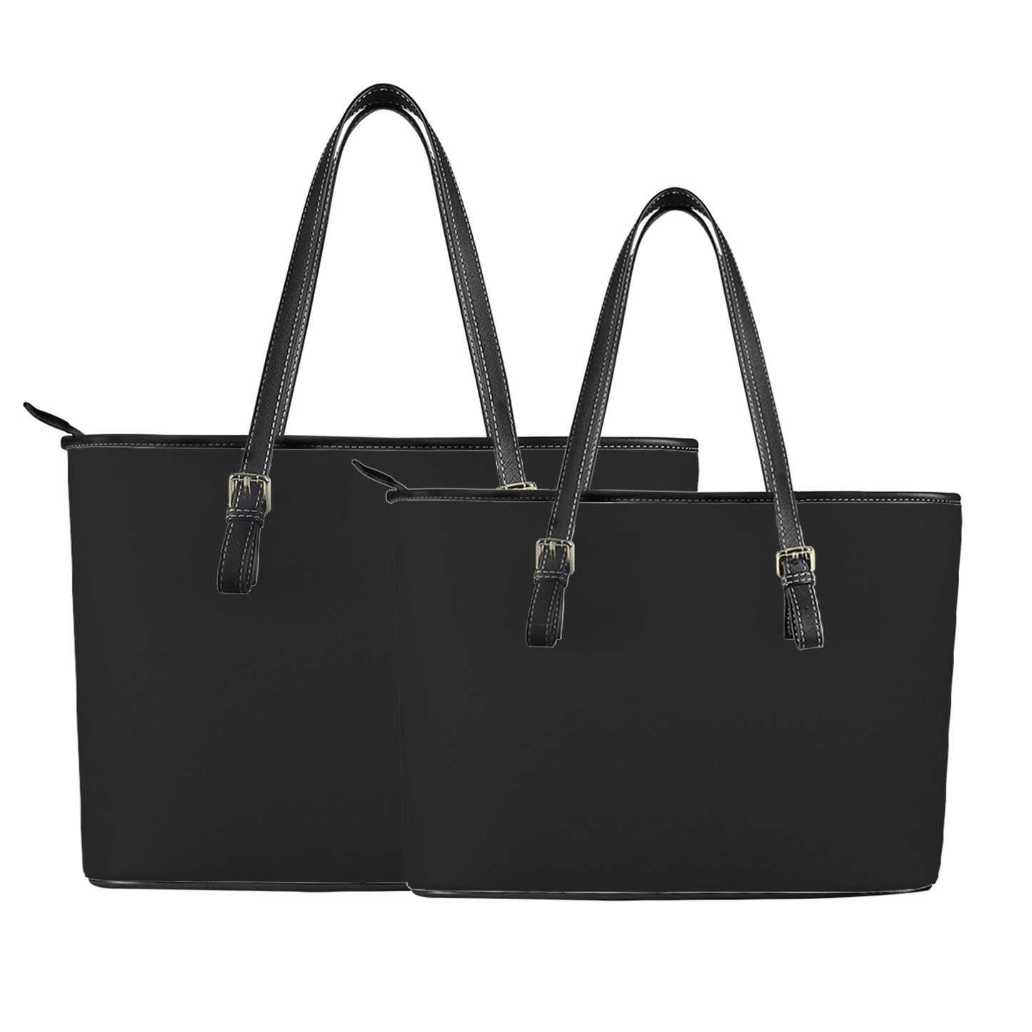 Leather Tote Bags - Black - Luxtrini, LLC