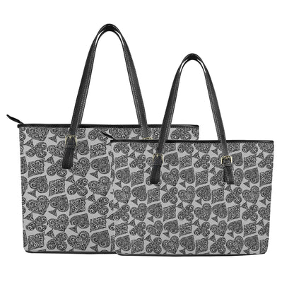 Poker Leather Tote Bags - Luxtrini, LLC