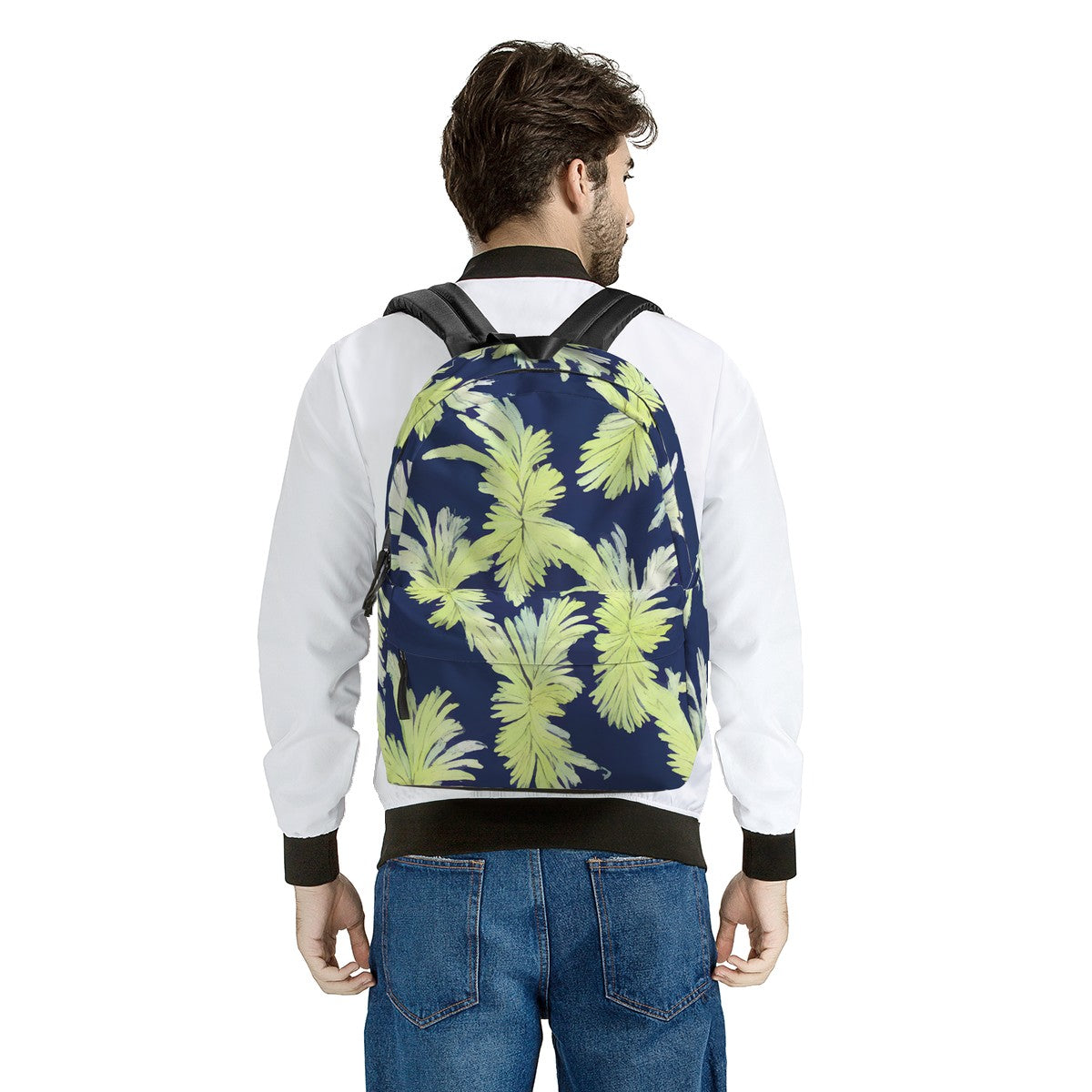 Palm Fronds - Lime Green and Black  Backpack