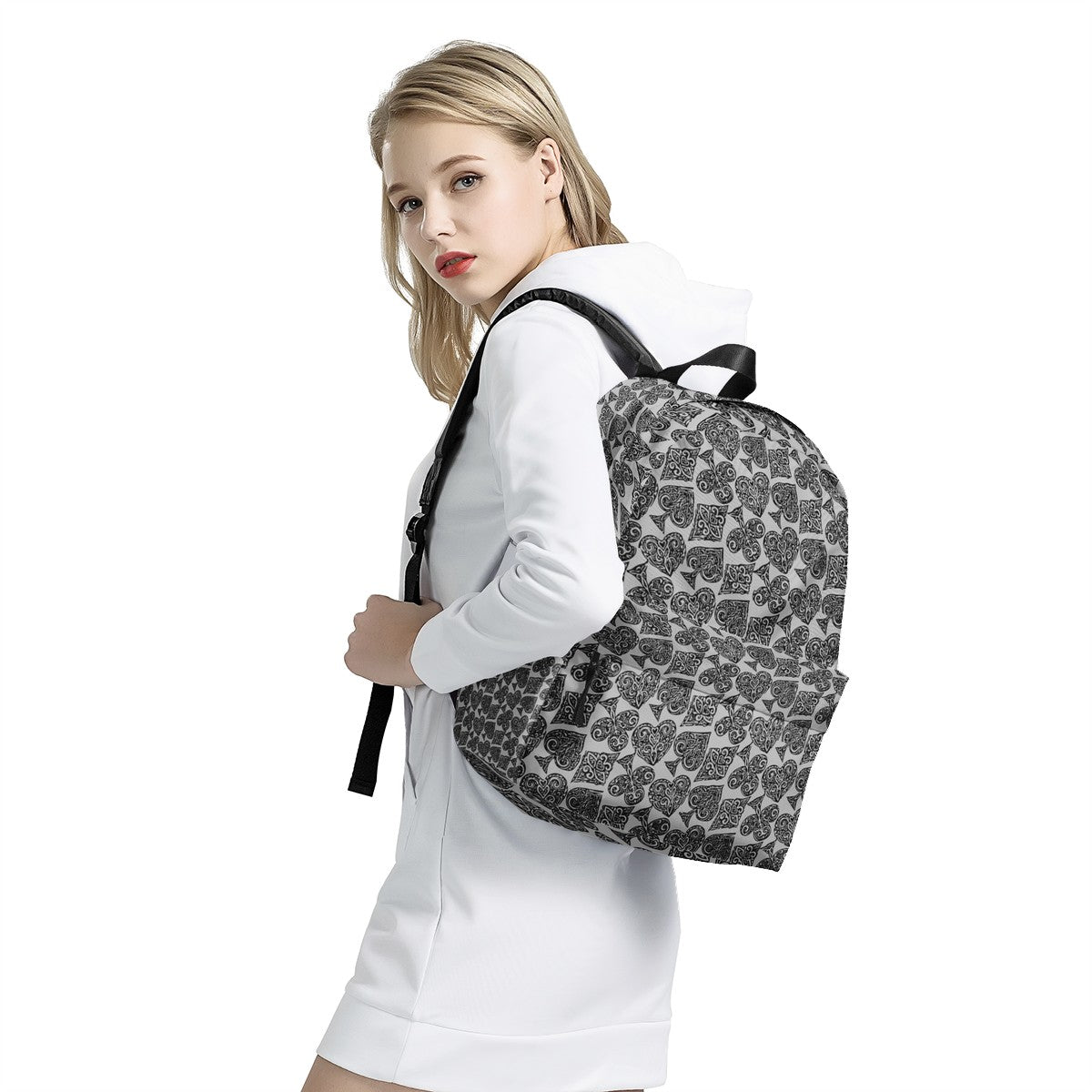 Poker All Over Print Cotton Backpack - Luxtrini, LLC