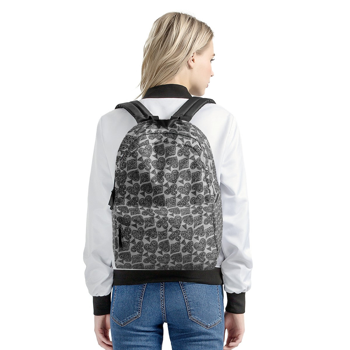 Poker All Over Print Cotton Backpack - Luxtrini, LLC