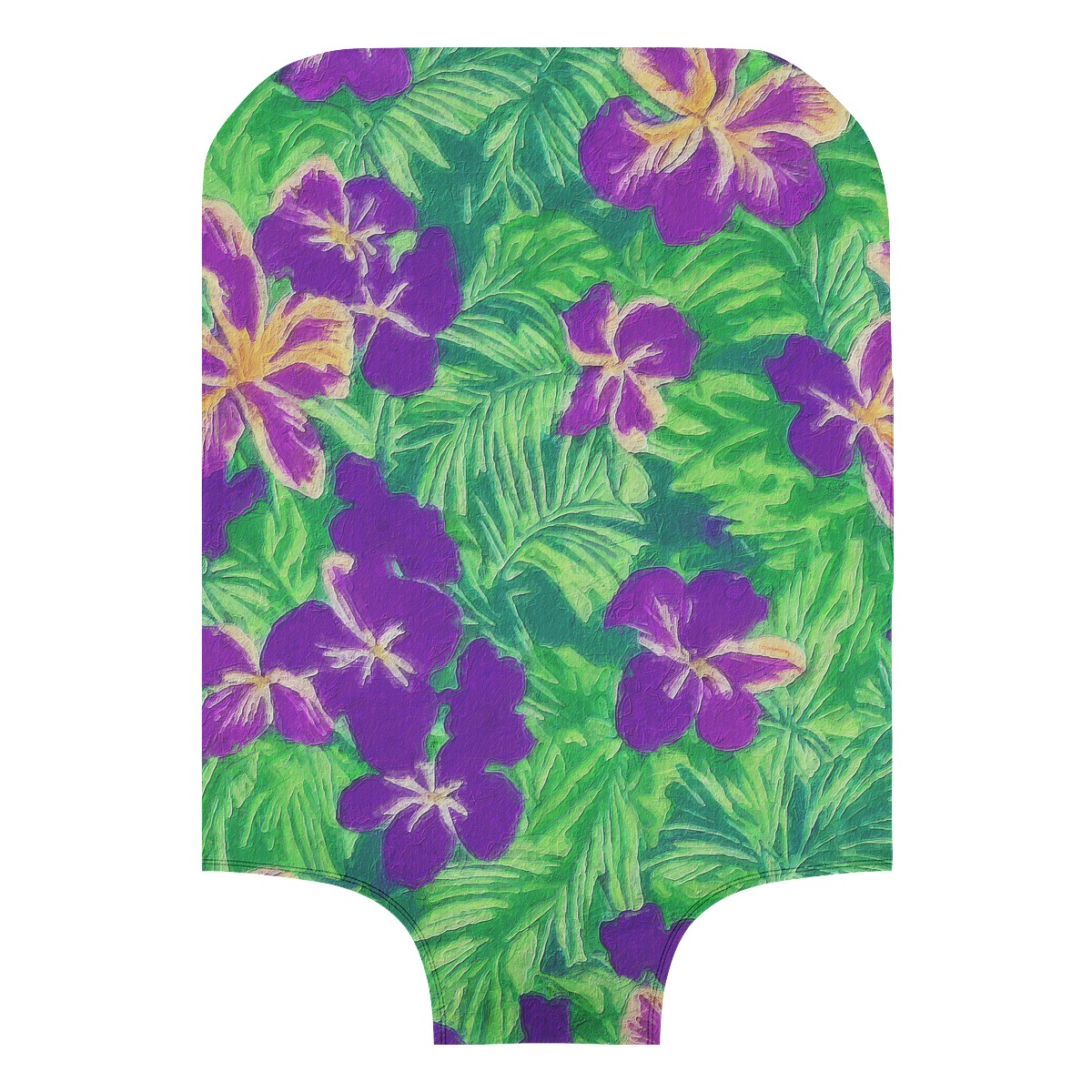 Blue Flag Iris on Green Luggage Cover - Luxtrini, LLC