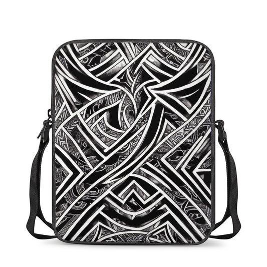 Black and White Polynesian Cross-Body Bags