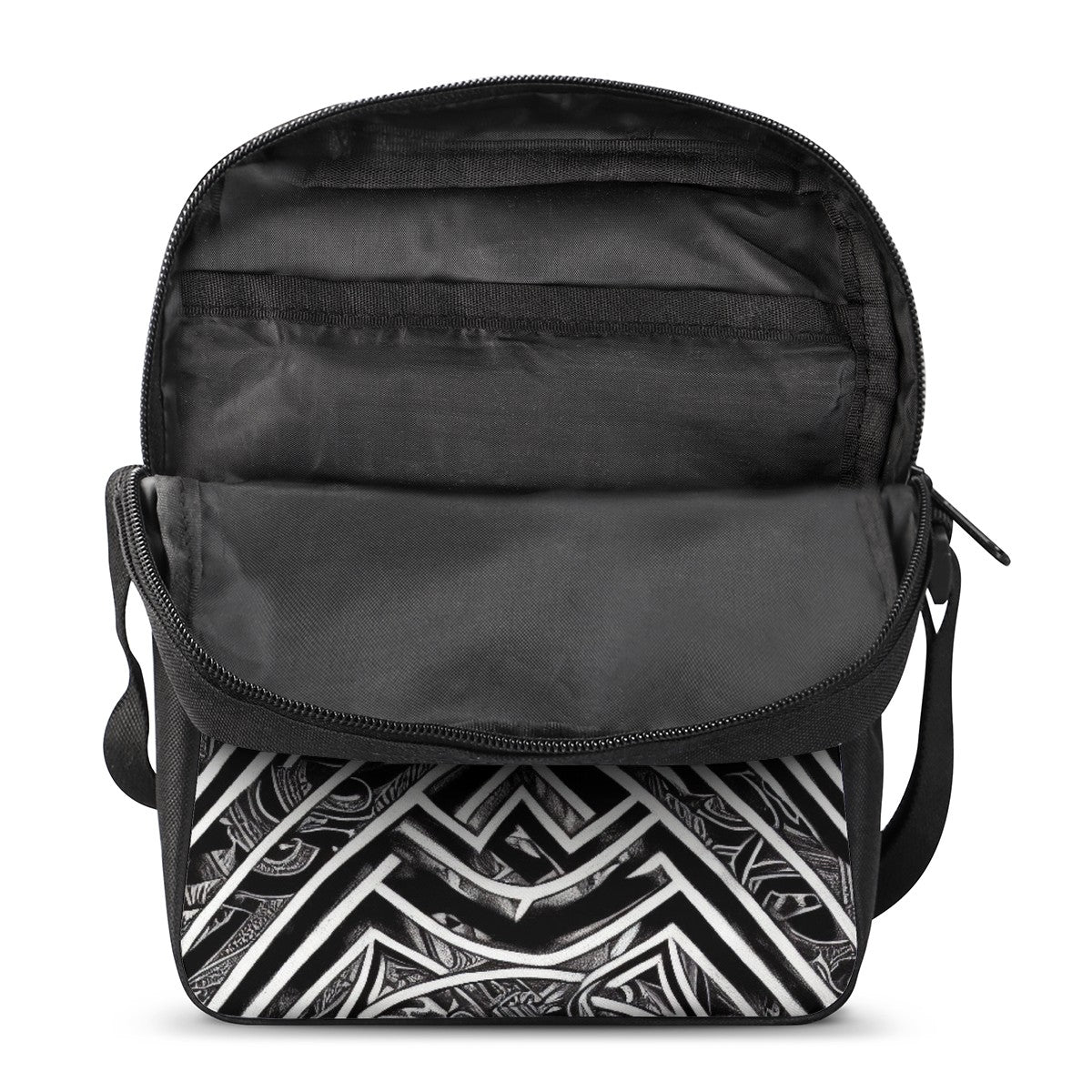 Black and White Polynesian Cross-Body Bags