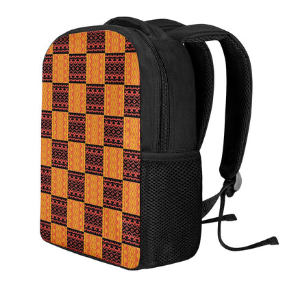 Black and Orange Tribal Design -  12 Inch Toddler Felt Backpack