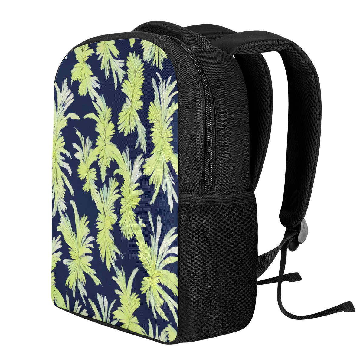 Palm Fronds - Lime Green and Black 12 Inch Toddler Felt Backpack