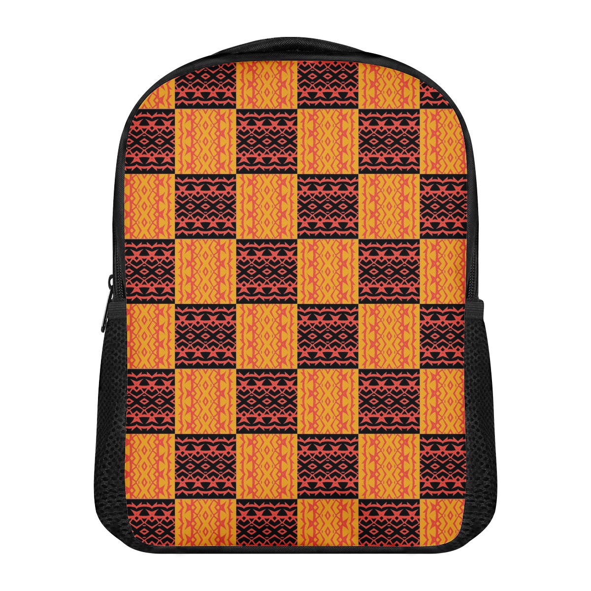 Black and Orange Tribal Design -  12 Inch Toddler Felt Backpack