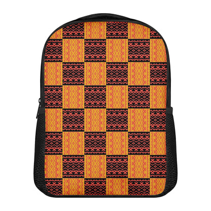 Black and Orange Tribal Design -  12 Inch Toddler Felt Backpack