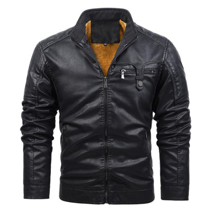 Leather Jacket, Goldenrod, Black, Sizes S to 5XL