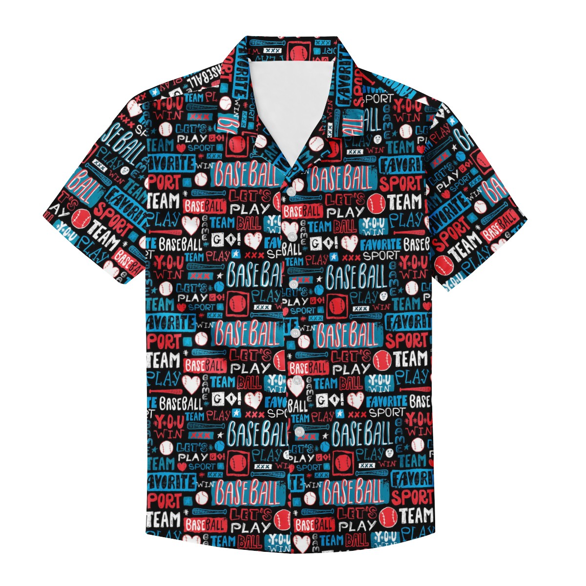 Baseball Men's Hawaiian Shirt | Men's Aloha Shirt