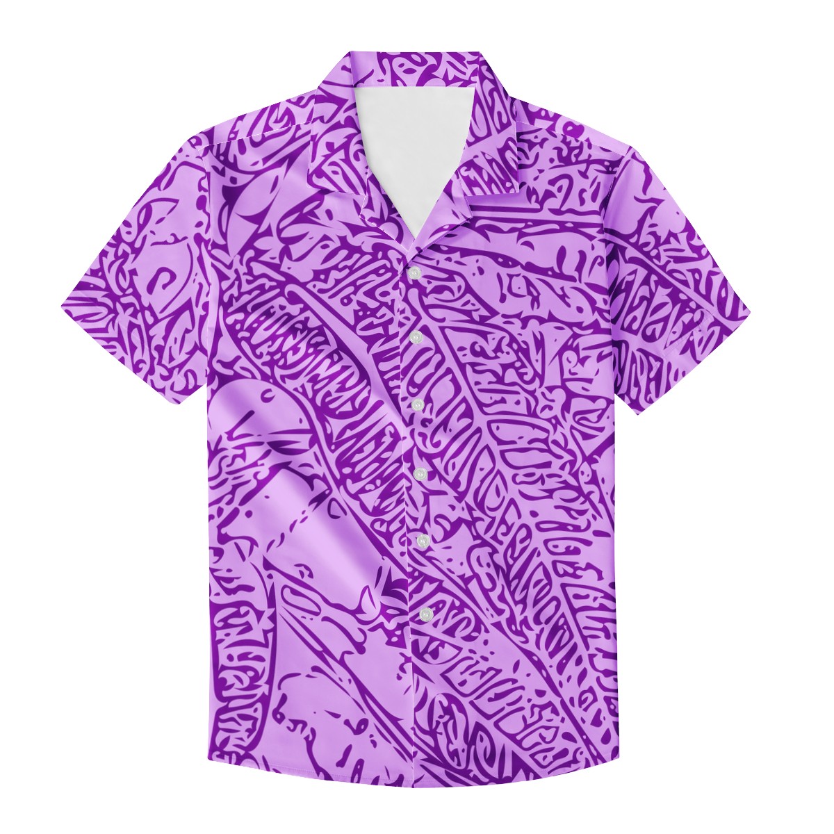 Purple Croton Men's Hawaiian Shirt | Men's Aloha Shirt