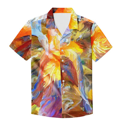 Bird of Paradise Retro Style Hawaiian Shirt | Men's Aloha Shirt | Vintage Vacation Shirt