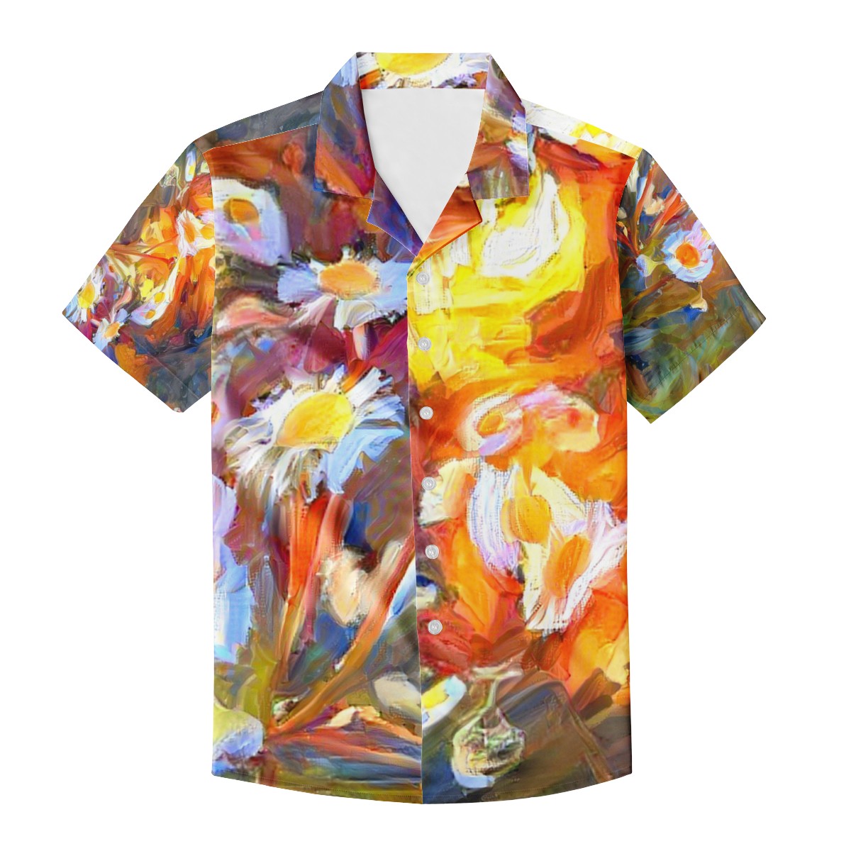 Daisies Men's Hawaiian Shirt | Men's Aloha Shirt