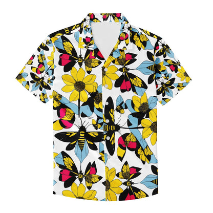 Bees and Sunflowers Men's Casual Shirt