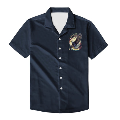 Freedom Flyer: Celebrating the Bald Eagle as a Symbol of Freedom and Strength in the USA Men's Casual Shirt