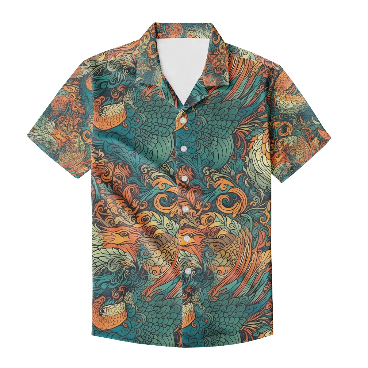 Our Exquisite Dragon and Phoenix Men's Aloha Shirt