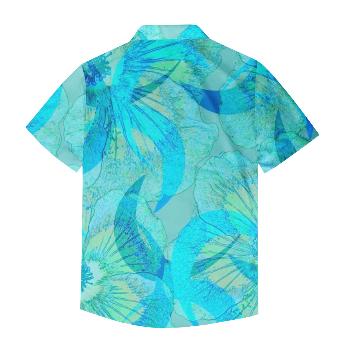 Blue Green Men's Hawaiian Shirt | Men's Aloha Shirt