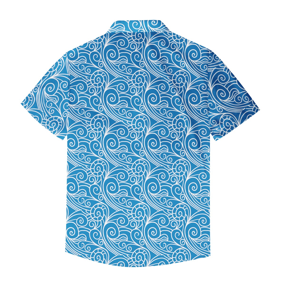 Chinese Wave Blue Men's Hawaiian Shirt | Men's Aloha Shirt