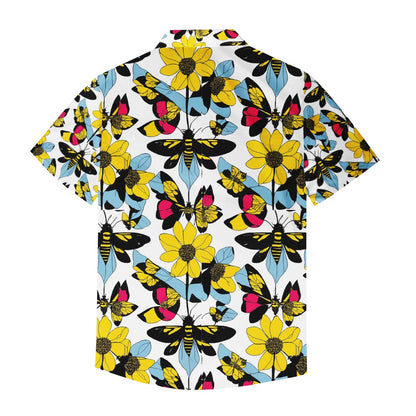 Bees and Sunflowers Men's Casual Shirt