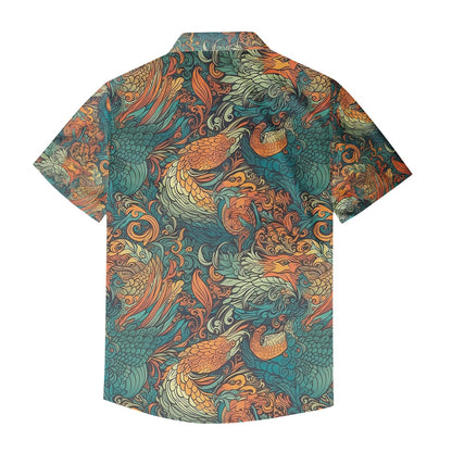 Our Exquisite Dragon and Phoenix Men's Aloha Shirt