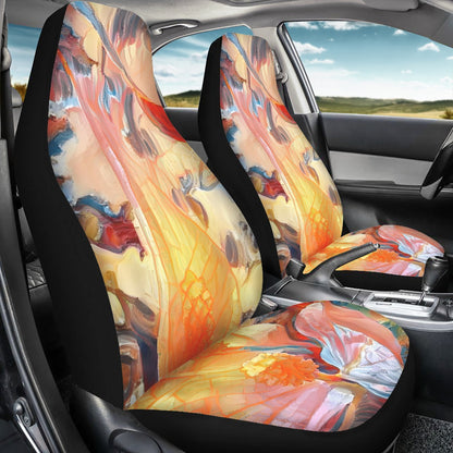 Golden Peace Lily Car Seat Covers - Thin version